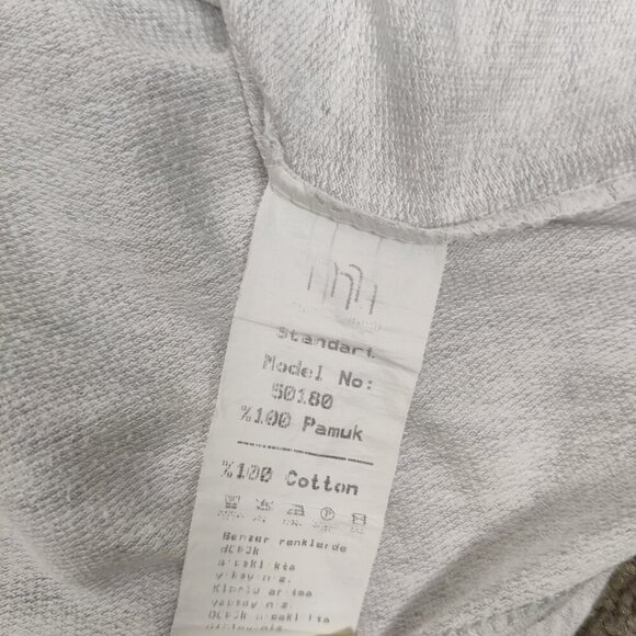 Muni Muni Women's Sweatshirt Tunic Dress Silver Gray Hooded Size Large Oversized - Picture 9 of 9